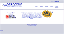 Desktop Screenshot of gzroofing.com